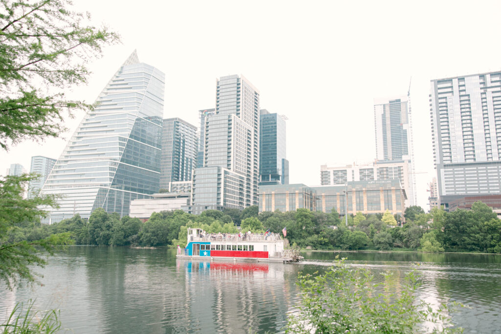 Celebrate your intimate wedding in a unique way with a cruise on lady bird lake. 
