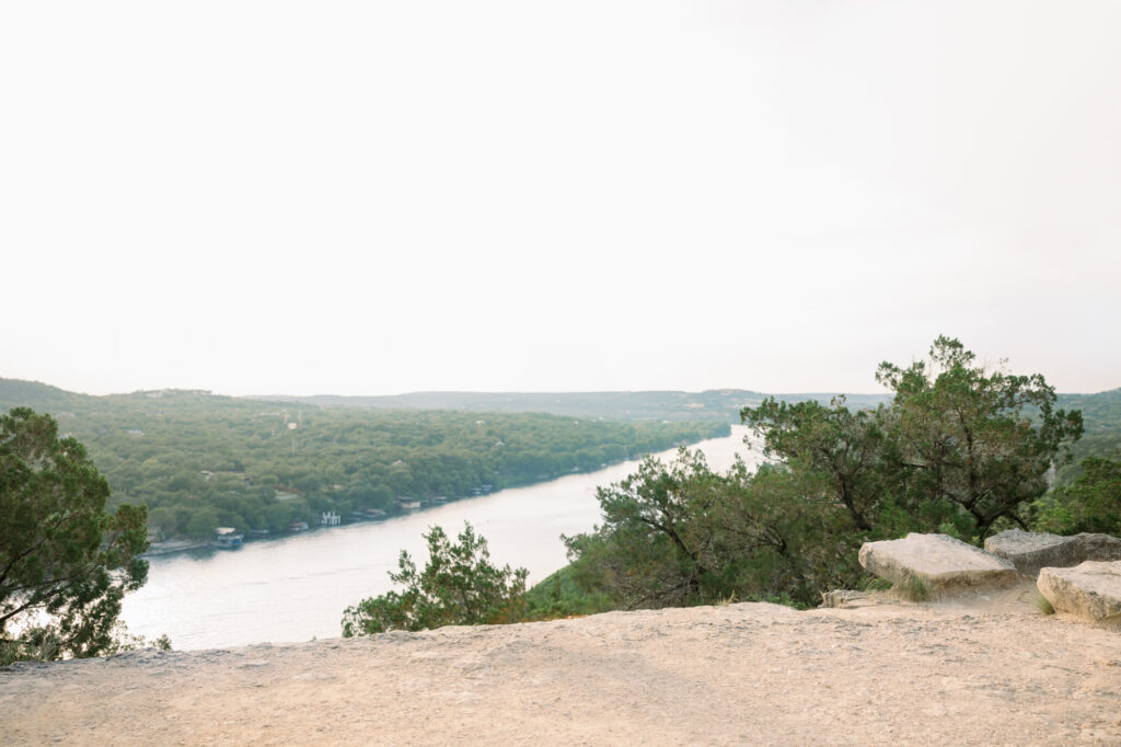 The best location at the top of Mount Bonnell to propose in Austin.