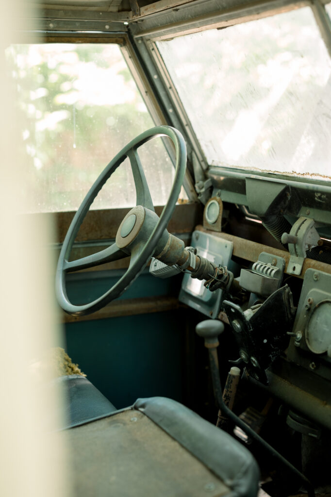 Interior of vehicle at Sekrit Theater