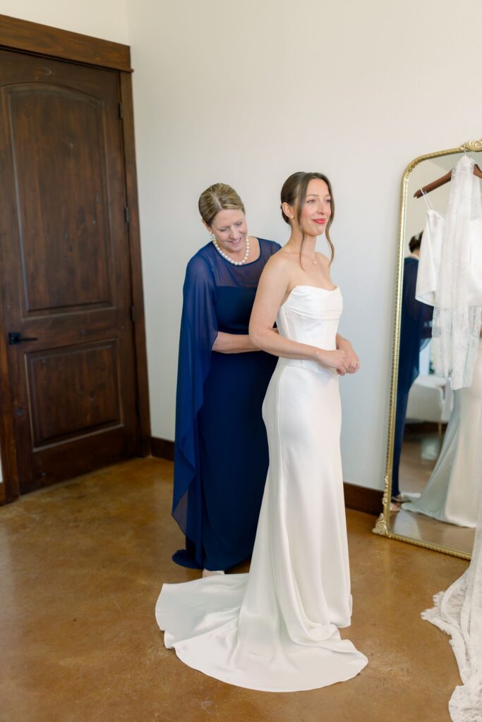 Bride getting ready space at Ranch Austin